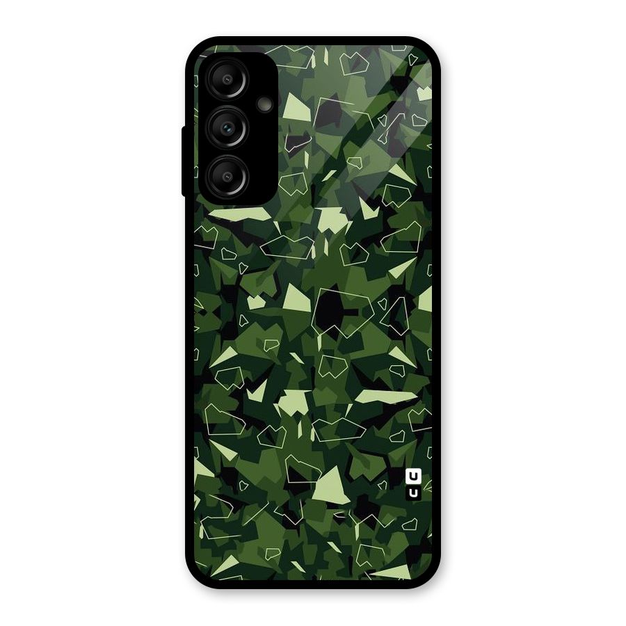 Army Shape Design Glass Back Case for Galaxy A14 5G