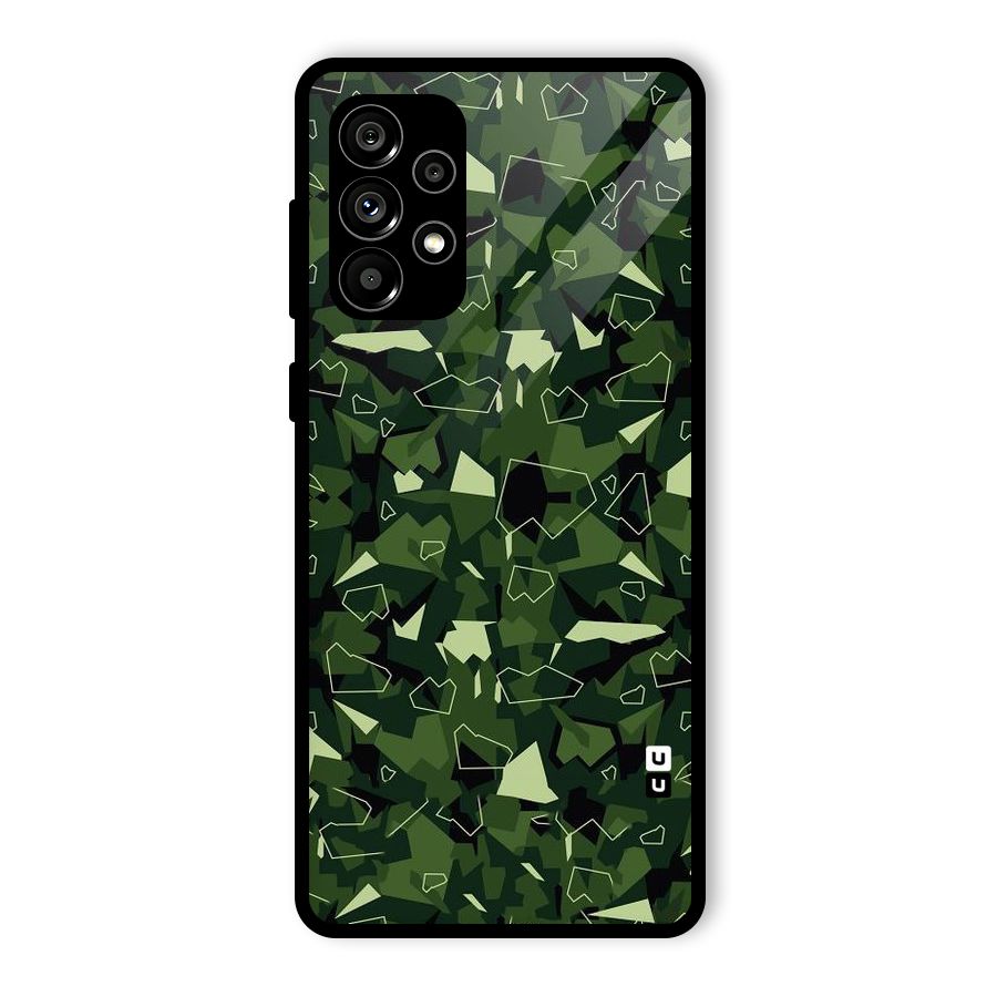 Army Shape Design Glass Back Case for Galaxy A73 5G
