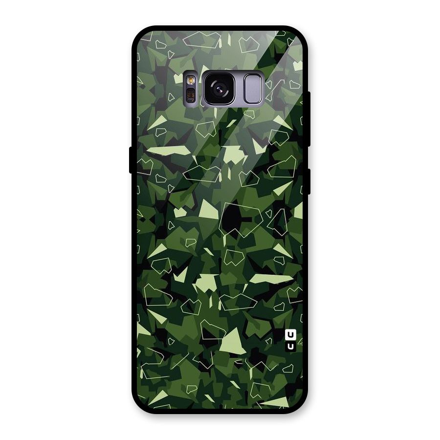 Army Shape Design Glass Back Case for Galaxy S8
