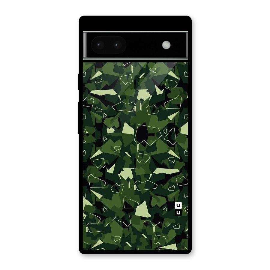 Army Shape Design Glass Back Case for Google Pixel 6a