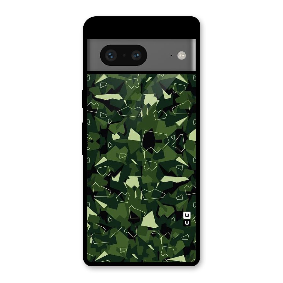 Army Shape Design Glass Back Case for Google Pixel 7