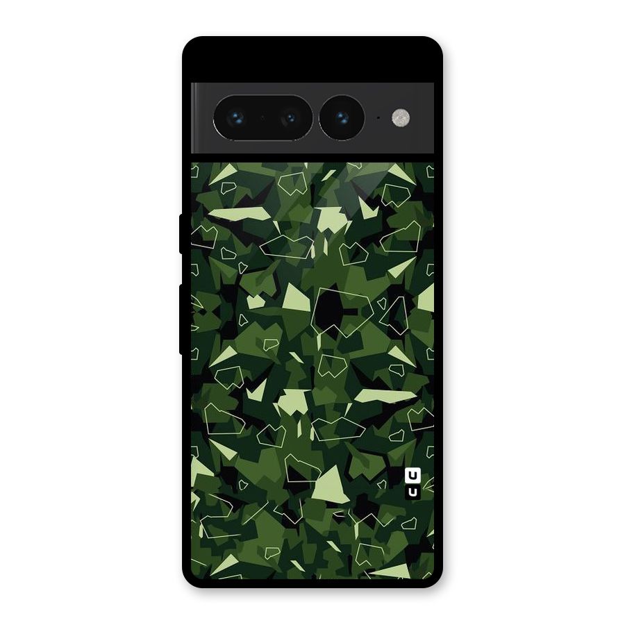 Army Shape Design Glass Back Case for Google Pixel 7 Pro