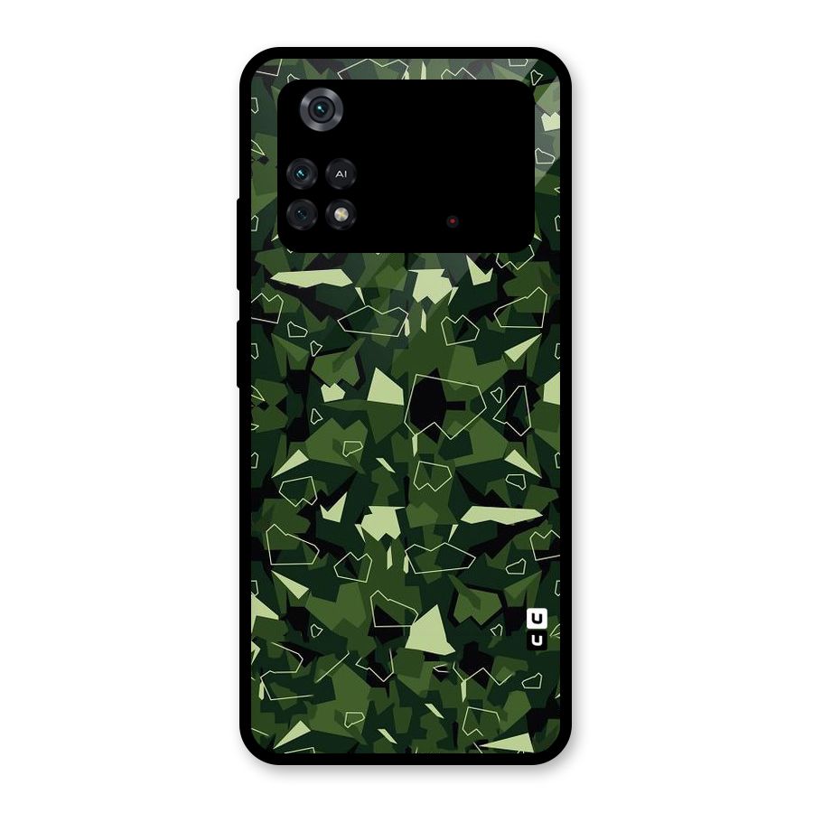 Army Shape Design Glass Back Case for Poco M4 Pro 4G
