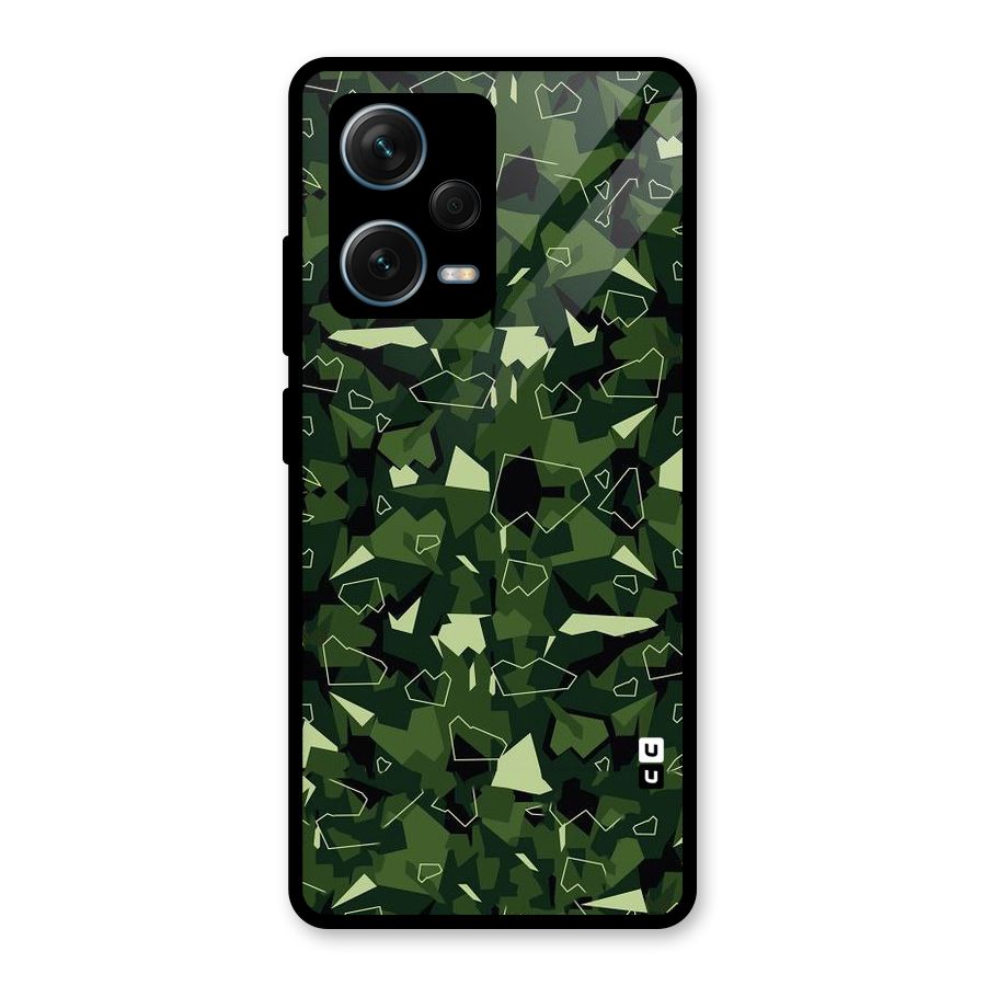 Army Shape Design Glass Back Case for Redmi Note 12 Pro Plus 5G