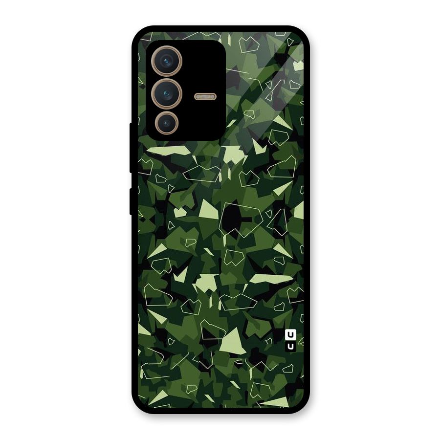 Army Shape Design Glass Back Case for Vivo V23 5G