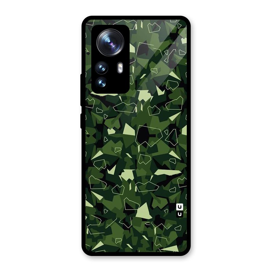 Army Shape Design Glass Back Case for Xiaomi 12 Pro