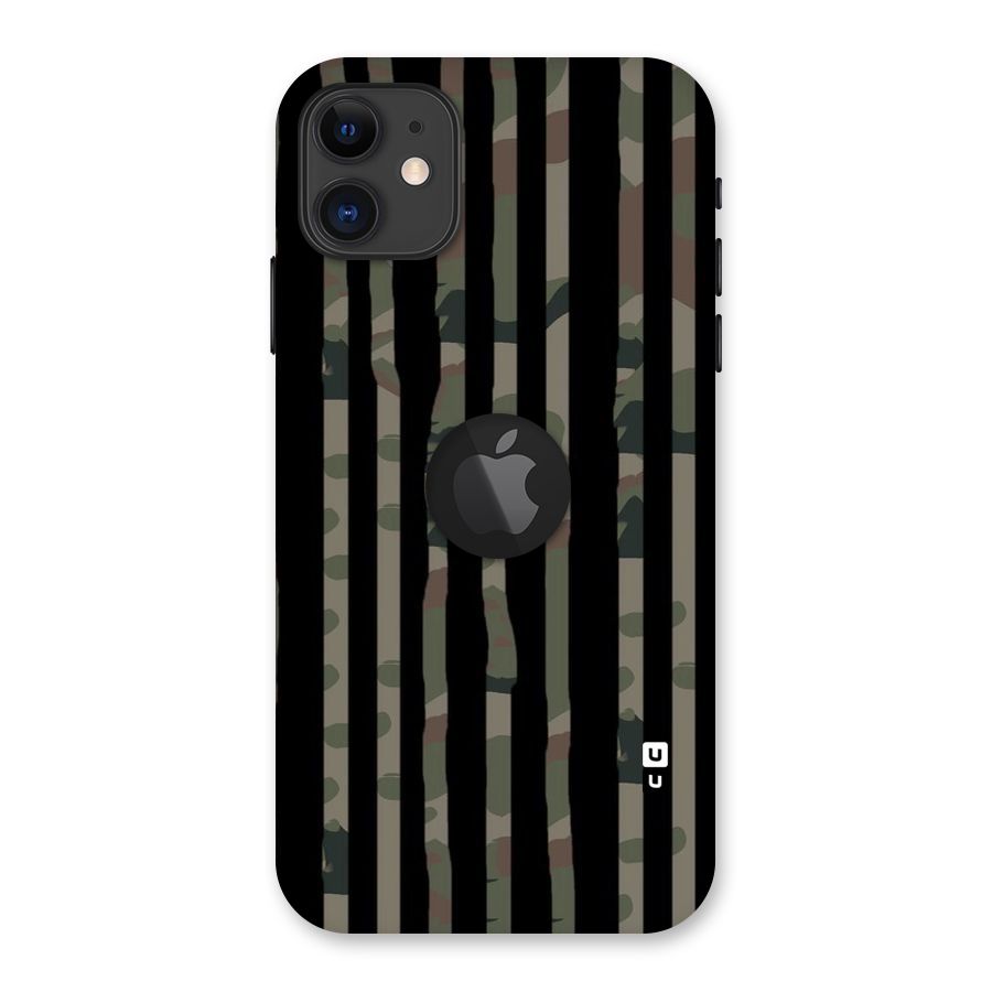 Army Stripes Back Case for iPhone 11 Logo Cut