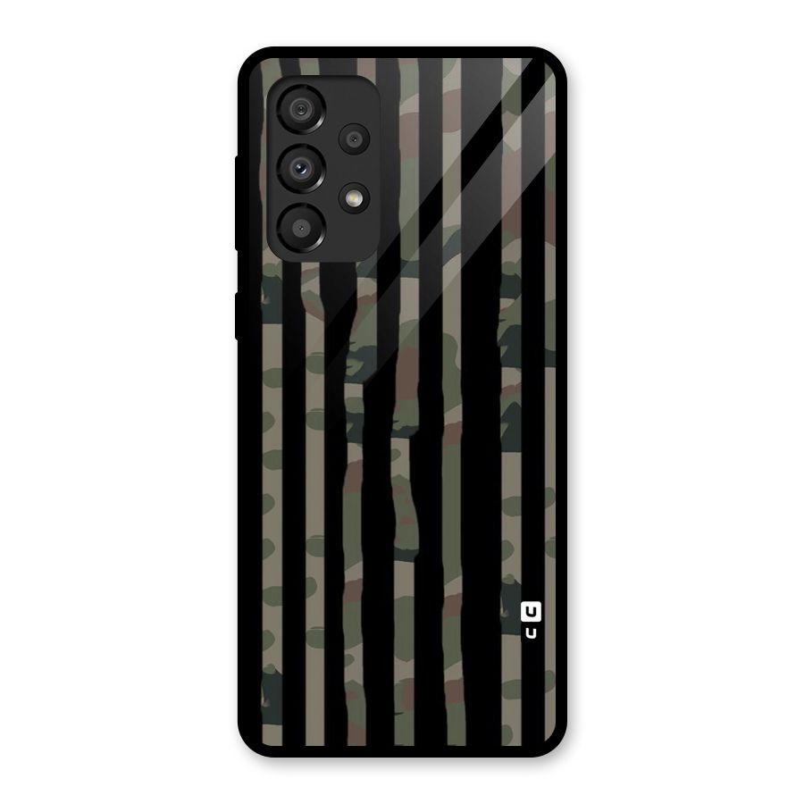 Army Stripes Glass Back Case for Galaxy A33 5G