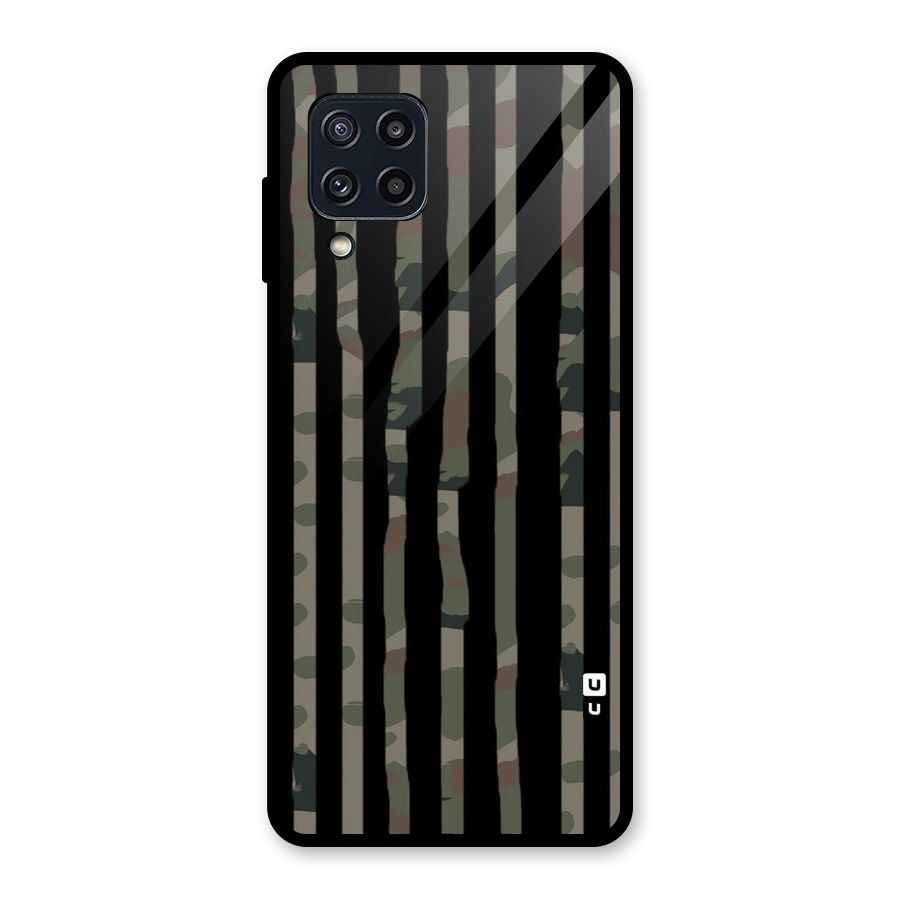 Army Stripes Glass Back Case for Galaxy M32