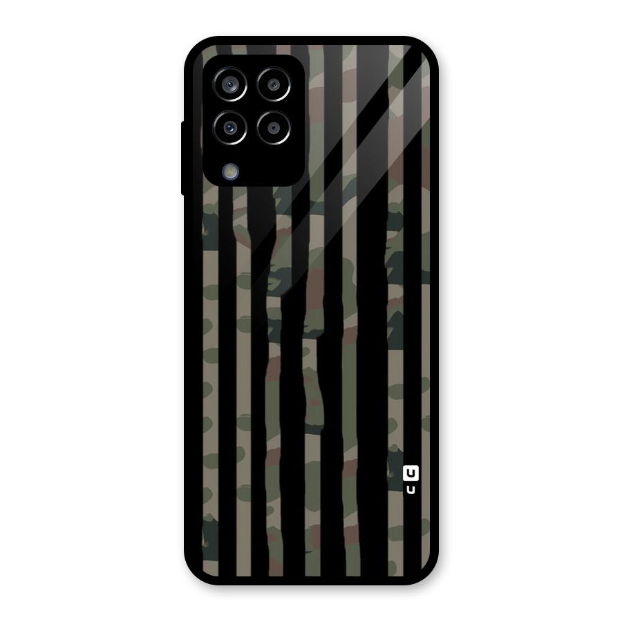 Army Stripes Glass Back Case for Galaxy M33