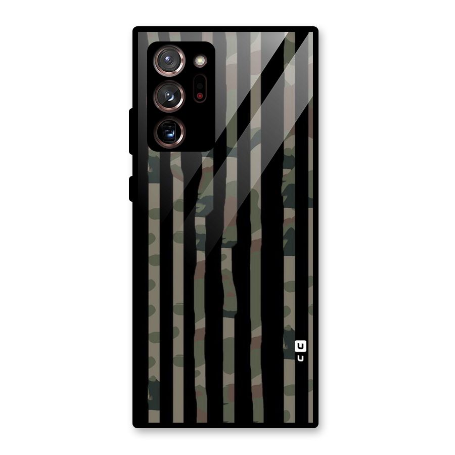 Army Stripes Glass Back Case for Galaxy Note 20 Ultra 5G