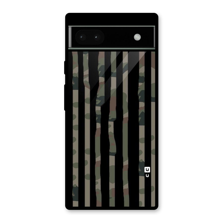 Army Stripes Glass Back Case for Google Pixel 6a