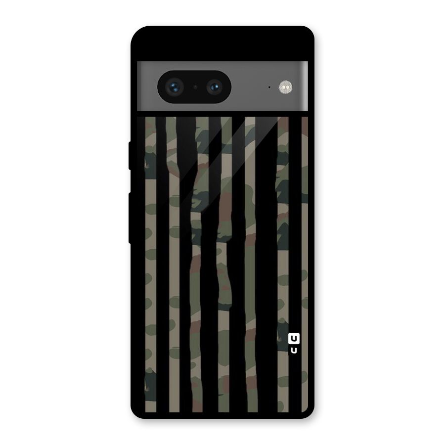 Army Stripes Glass Back Case for Google Pixel 7