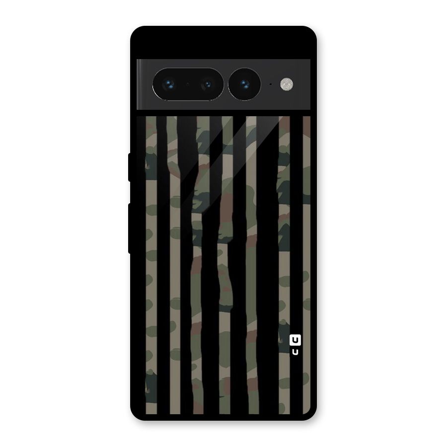 Army Stripes Glass Back Case for Google Pixel 7 Pro