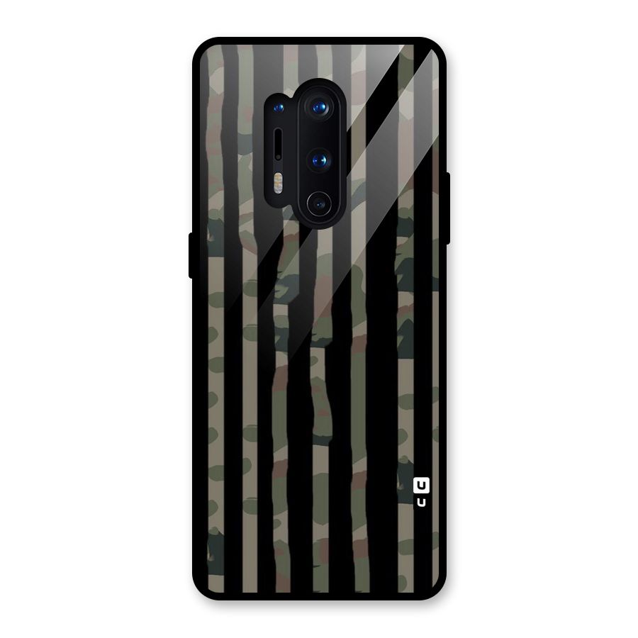 Army Stripes Glass Back Case for OnePlus 8 Pro