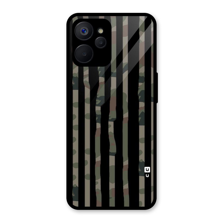 Army Stripes Glass Back Case for Realme 9i 5G