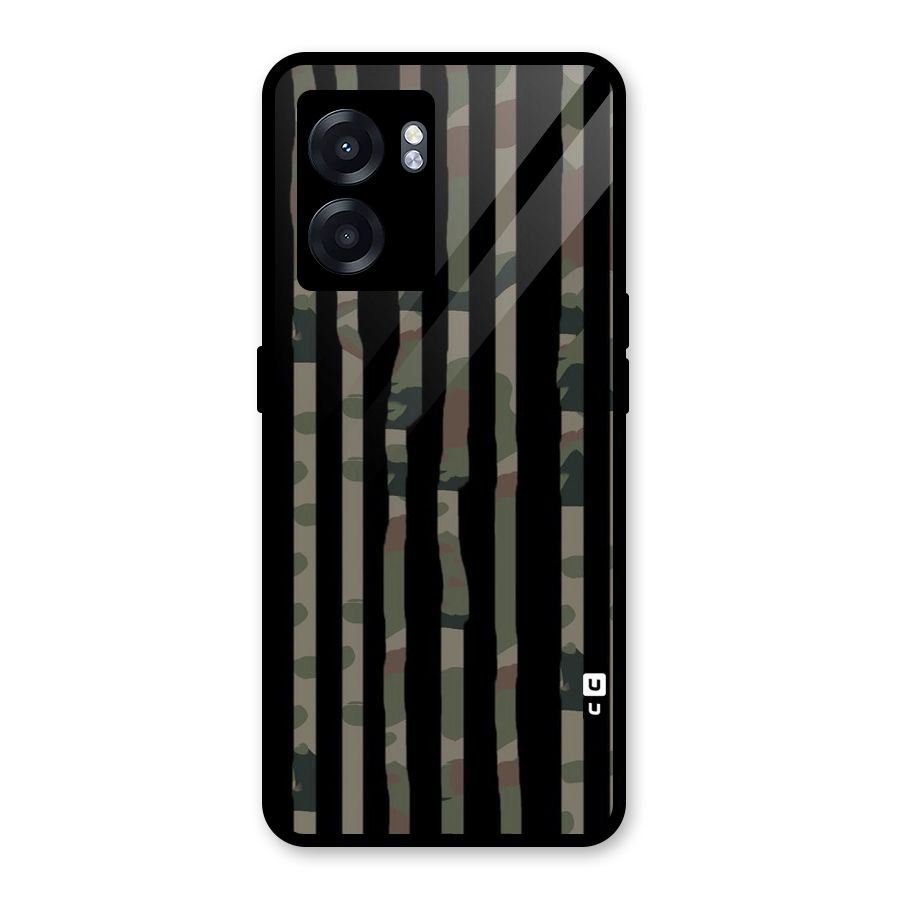 Army Stripes Glass Back Case for Realme Narzo 50 5G
