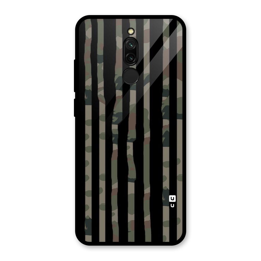 Army Stripes Glass Back Case for Redmi 8