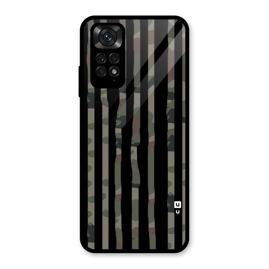 Army Stripes Glass Back Case for Redmi Note 11