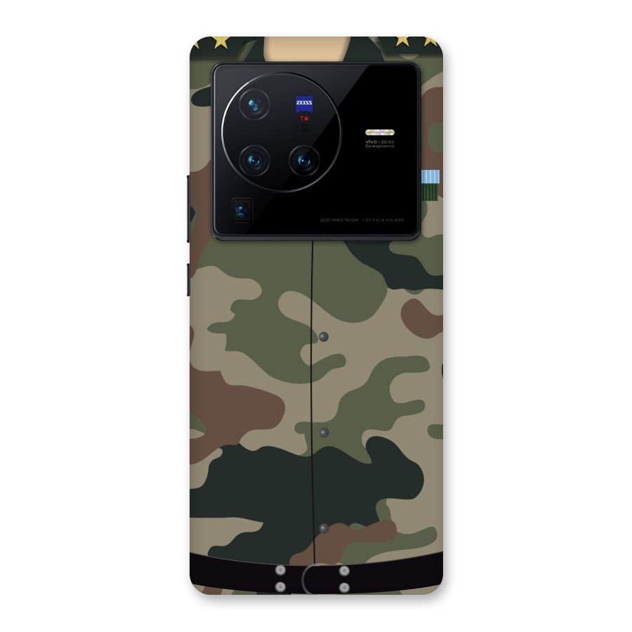 Army Uniform Back Case for Vivo X80 Pro