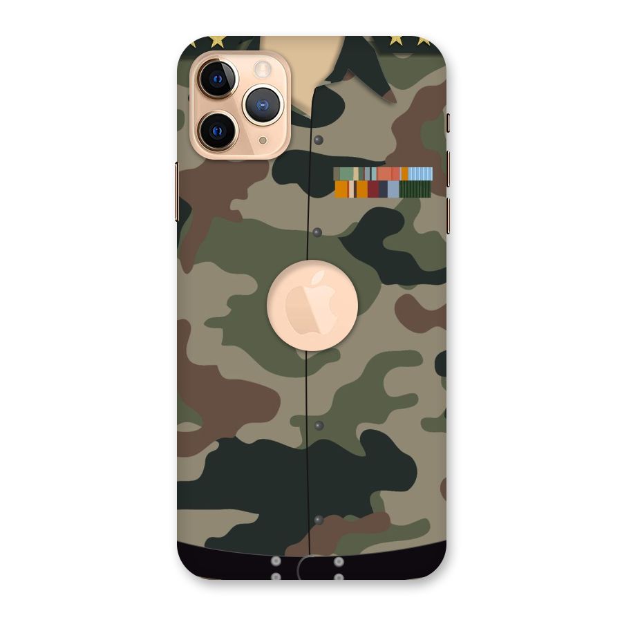 Army Uniform Back Case for iPhone 11 Pro Max Logo Cut