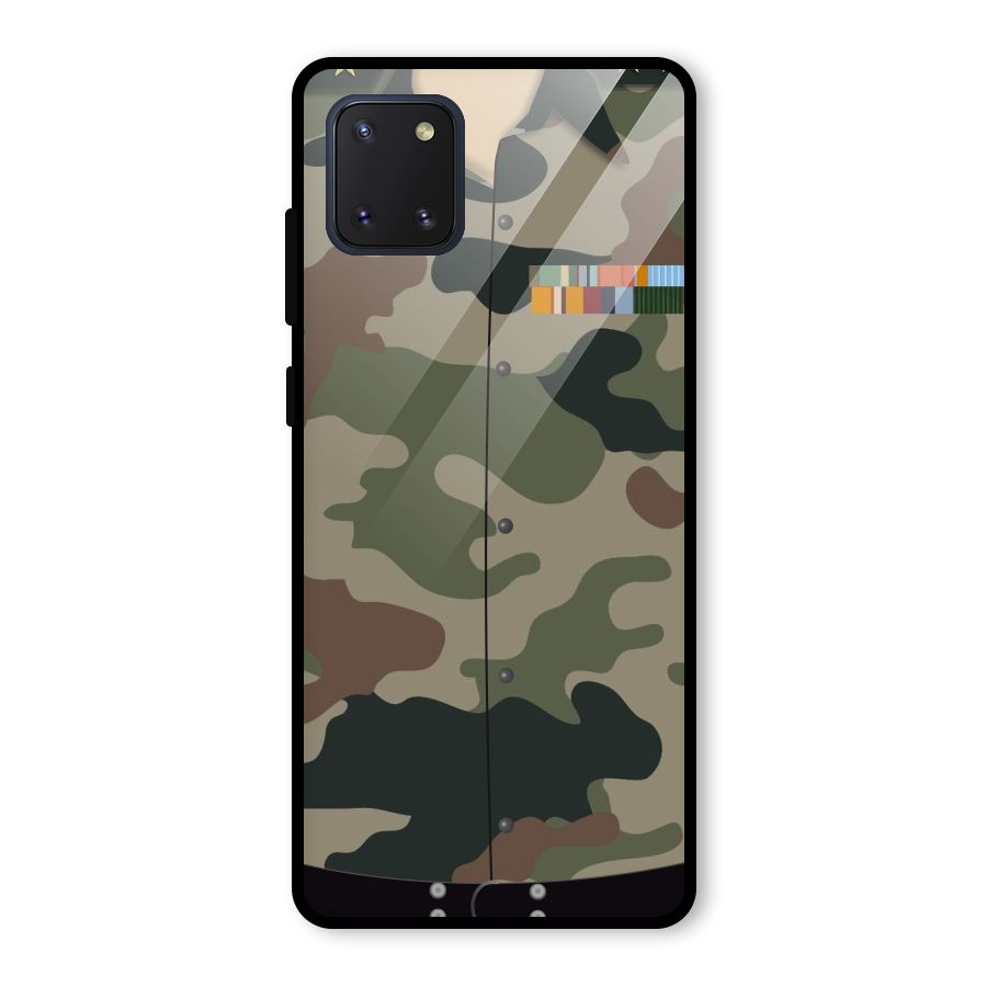 Army Uniform Glass Back Case for Galaxy Note 10 Lite