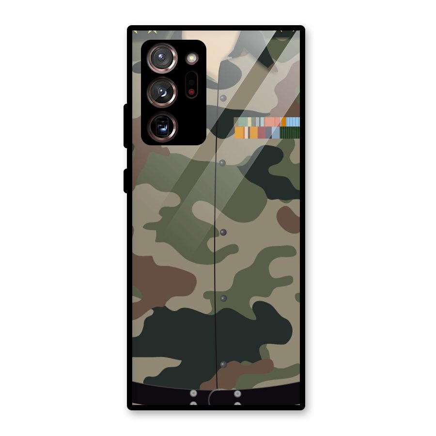Army Uniform Glass Back Case for Galaxy Note 20 Ultra 5G