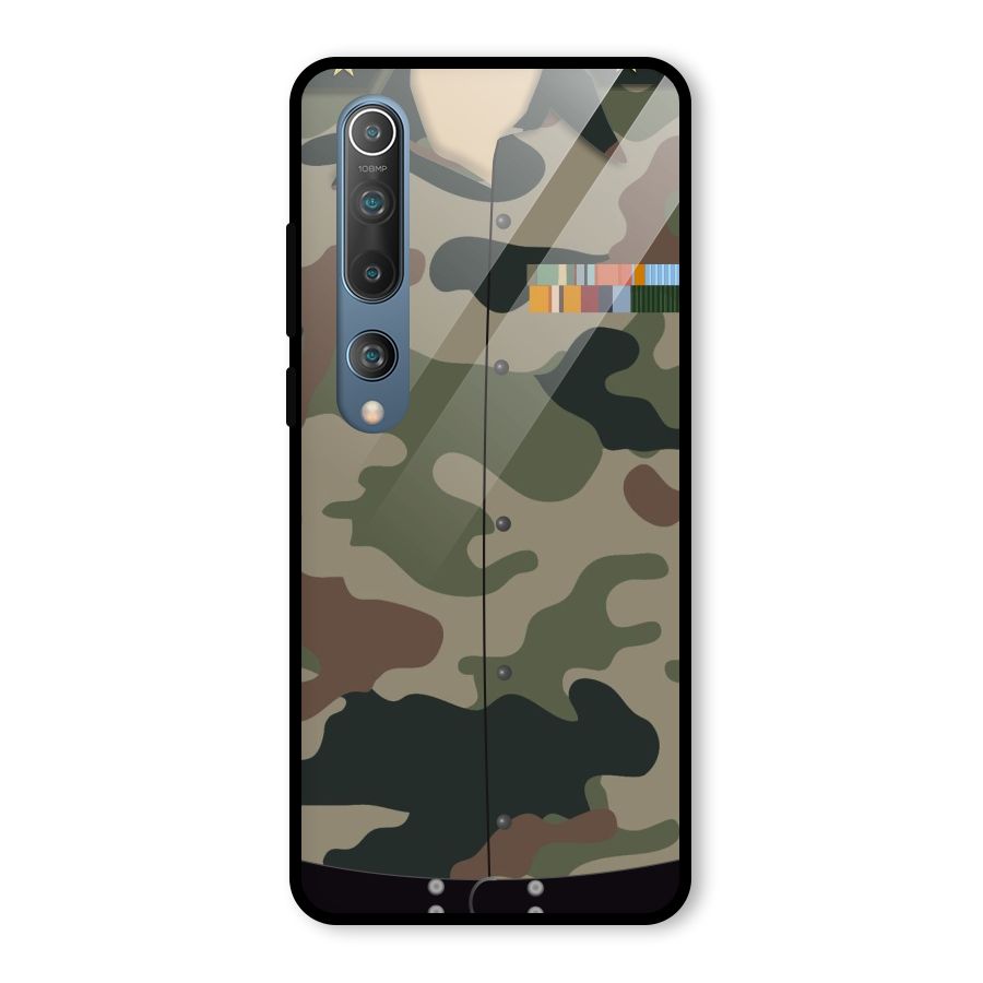 Army Uniform Glass Back Case for Mi 10
