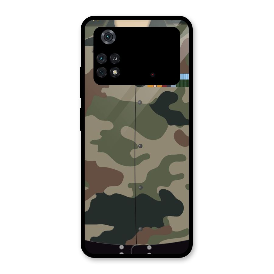 Army Uniform Glass Back Case for Poco M4 Pro 4G