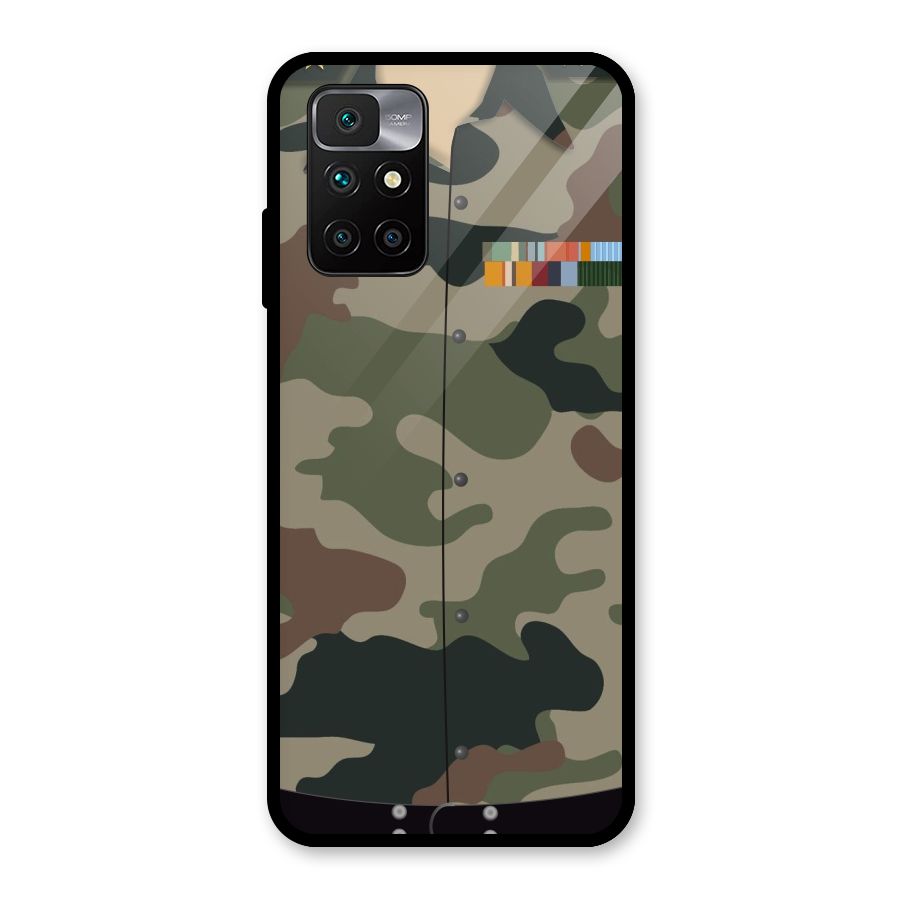 Army Uniform Glass Back Case for Redmi 10 Prime