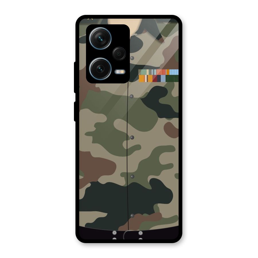 Army Uniform Glass Back Case for Redmi Note 12 Pro Plus 5G