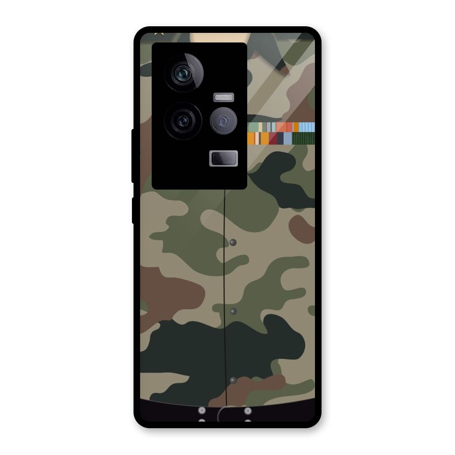 Army Uniform Glass Back Case for Vivo iQOO 11 5G