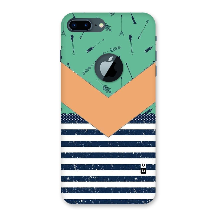 Arrows and Stripes Back Case for iPhone 7 Plus Logo Cut