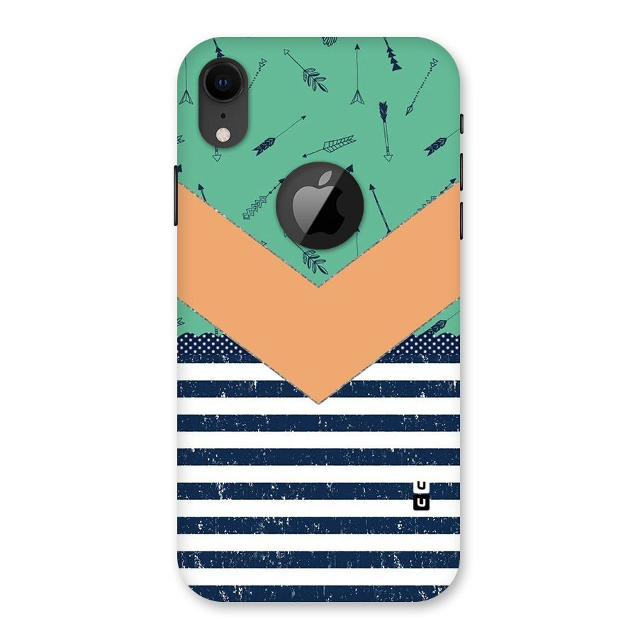 Arrows and Stripes Back Case for iPhone XR Logo Cut