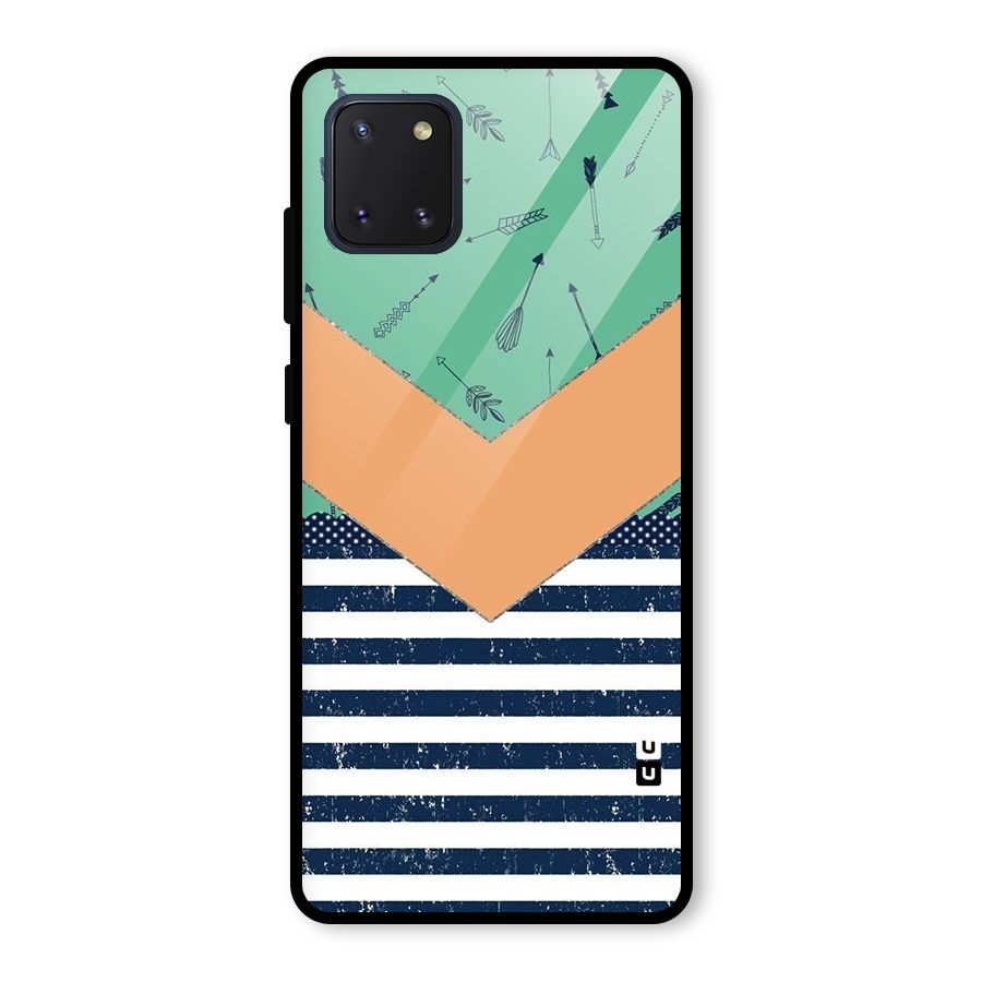 Arrows and Stripes Glass Back Case for Galaxy Note 10 Lite