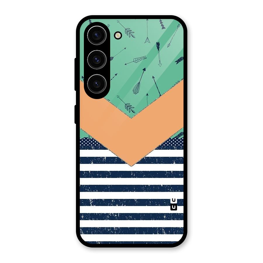 Arrows and Stripes Glass Back Case for Galaxy S23