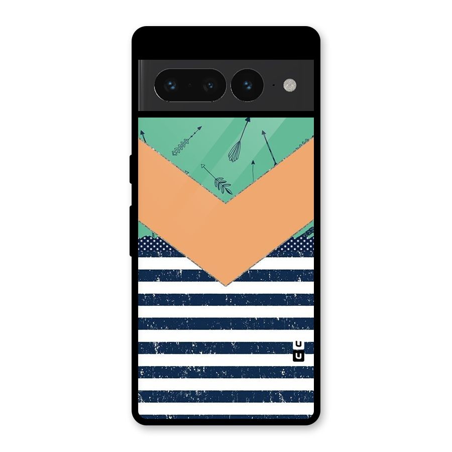 Arrows and Stripes Glass Back Case for Google Pixel 7 Pro