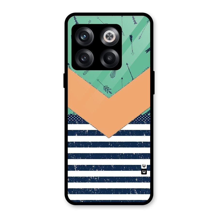 Arrows and Stripes Glass Back Case for OnePlus 10T