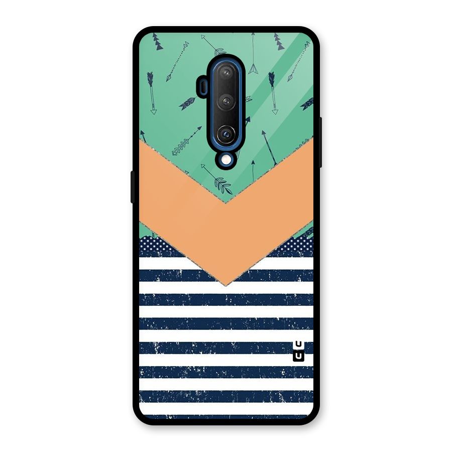 Arrows and Stripes Glass Back Case for OnePlus 7T Pro