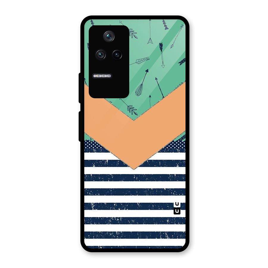 Arrows and Stripes Glass Back Case for Poco F4 5G