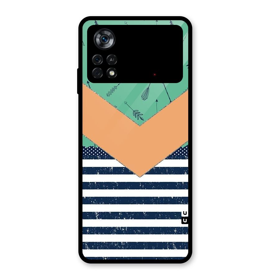 Arrows and Stripes Glass Back Case for Poco X4 Pro 5G
