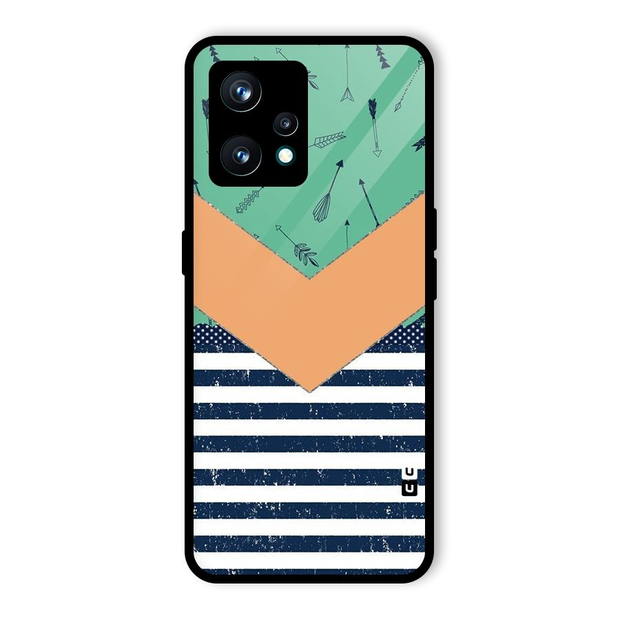 Arrows and Stripes Glass Back Case for Realme 9 Pro Plus 5G