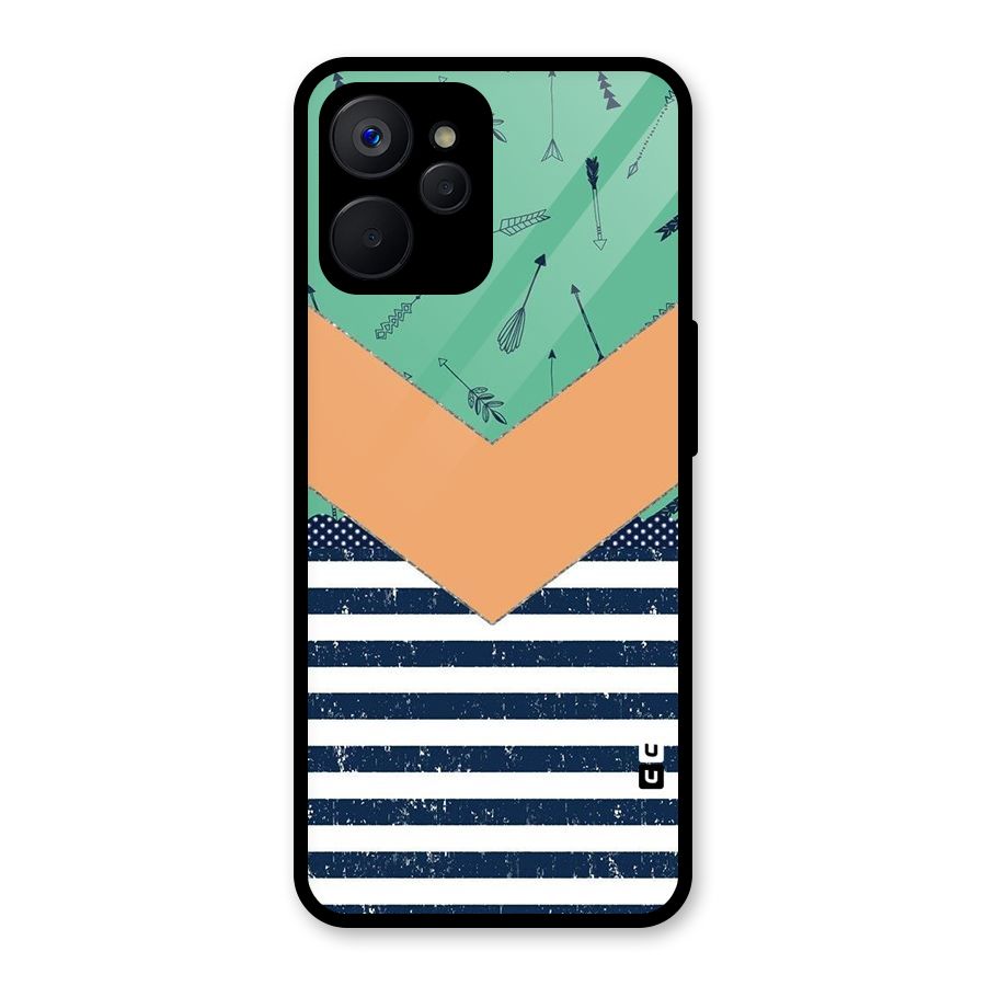 Arrows and Stripes Glass Back Case for Realme 9i 5G