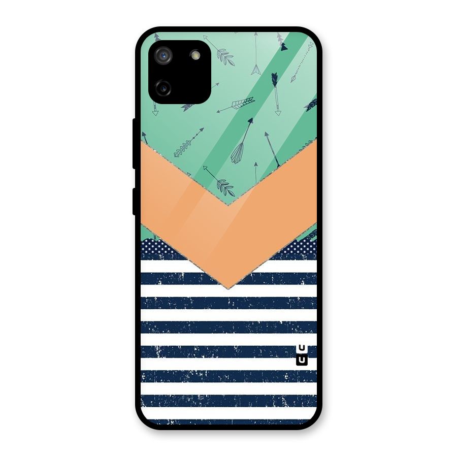 Arrows and Stripes Glass Back Case for Realme C11