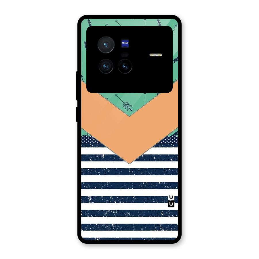 Arrows and Stripes Glass Back Case for Vivo X80