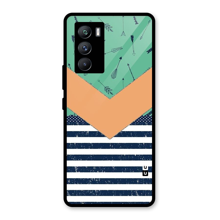Arrows and Stripes Glass Back Case for Vivo iQOO 9 SE