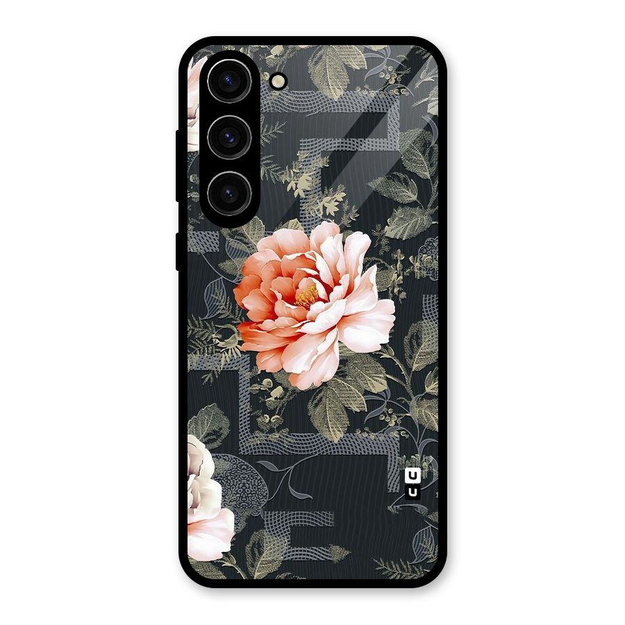 Art And Floral Glass Back Case for Galaxy S23 Plus