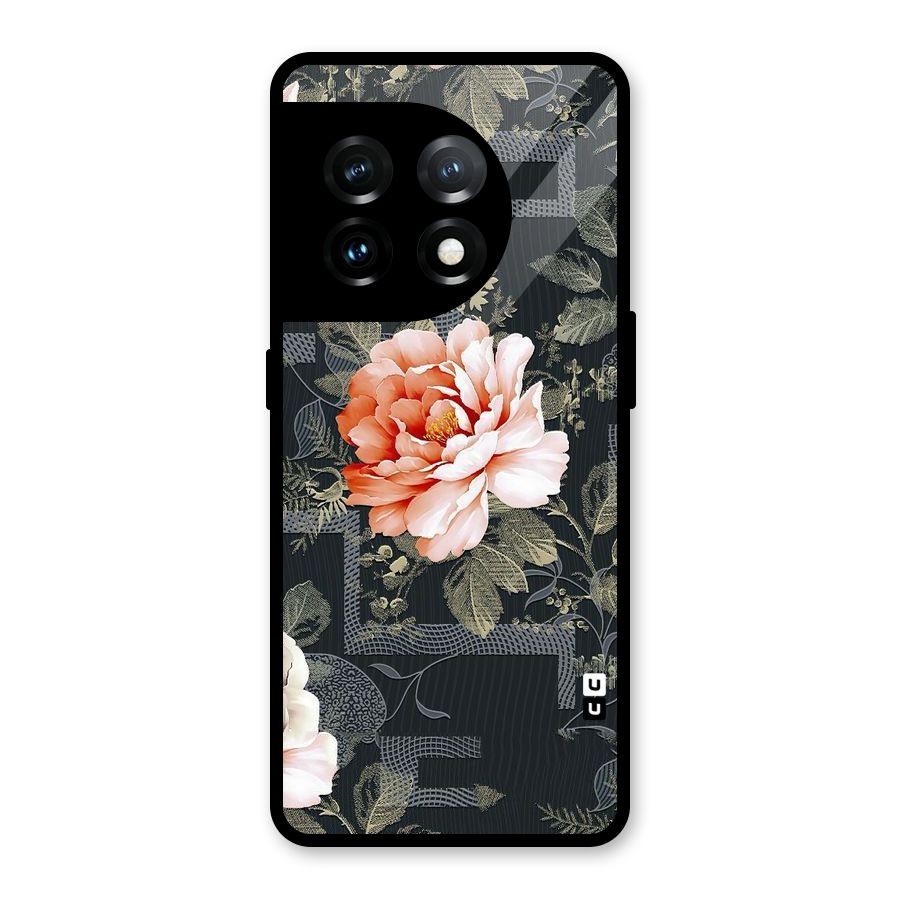 Art And Floral Glass Back Case for OnePlus 11