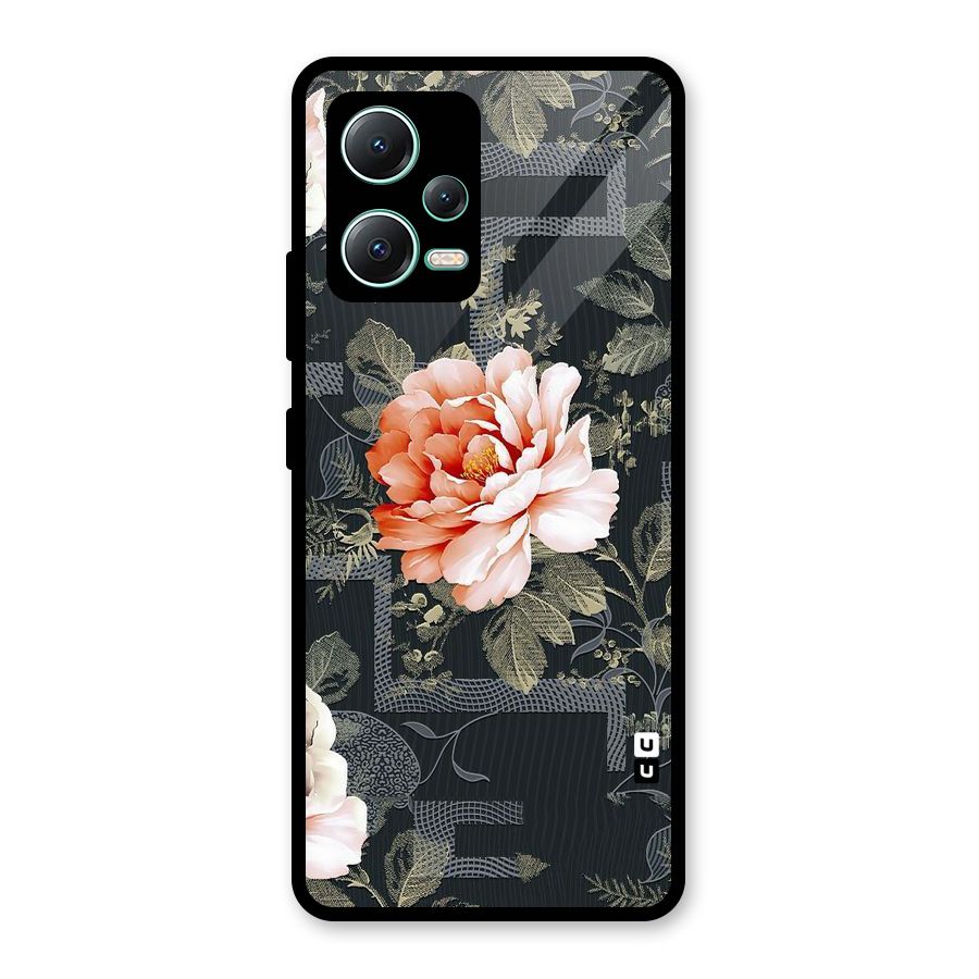 Art And Floral Glass Back Case for Redmi Note 12 5G