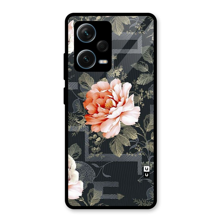Art And Floral Glass Back Case for Redmi Note 12 Pro Plus 5G
